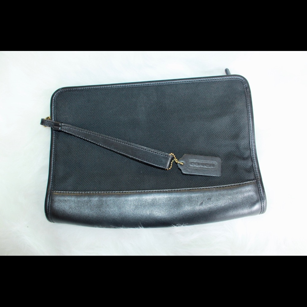 Coach Vintage black canvas and leather bag